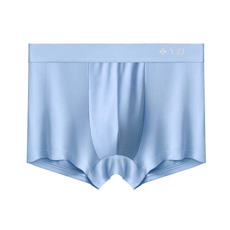 Muške Ice Silk bokserice, bezšivne, prozračne, sportske, velika veličina, jednobojne, s pamukom u području prepona