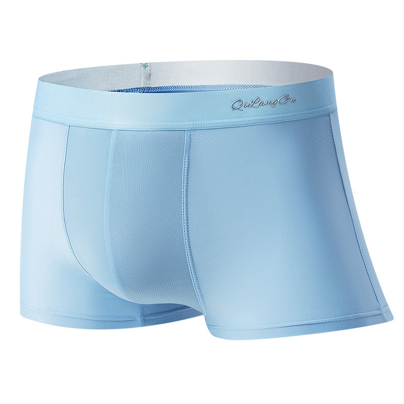 Muške Ice Silk bokserice, bezšivne, prozračne, sportske, velika veličina, jednobojne, s pamukom u području prepona
