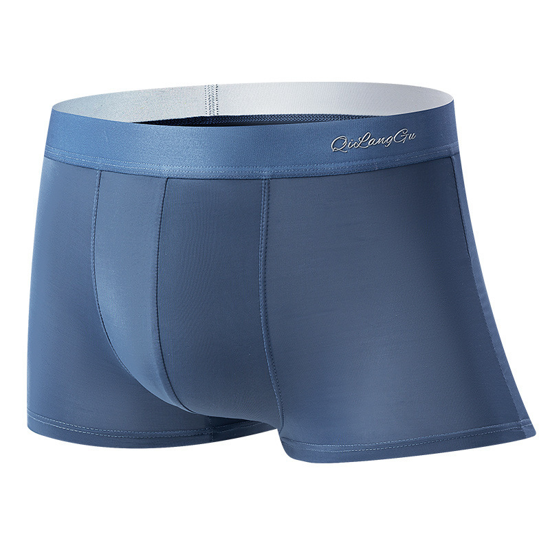 Muške Ice Silk bokserice, bezšivne, prozračne, sportske, velika veličina, jednobojne, s pamukom u području prepona