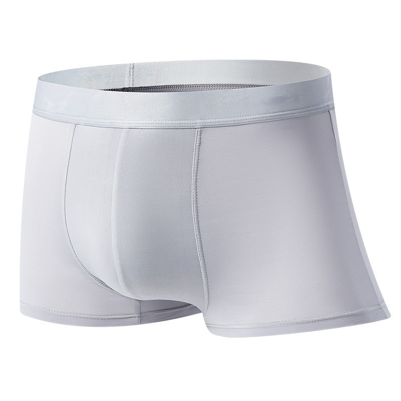 Muške Ice Silk bokserice, bezšivne, prozračne, sportske, velika veličina, jednobojne, s pamukom u području prepona