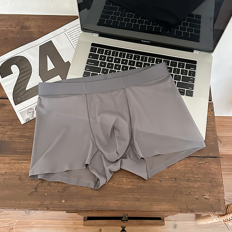 1002#20D Ice Silk muške gaćice, bez šavova, lagane, prozračne, srednji pojas, boxer briefs od jedne komponente