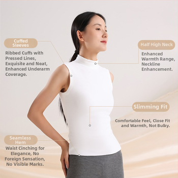 Moteriška šilta liemenė iš vokiečių fliso, pusaukštis kaklas, ultra stora 301-350 g/m², akrilas