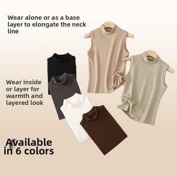 Moteriška šilta liemenė iš vokiečių fliso, pusaukštis kaklas, ultra stora 301-350 g/m², akrilas