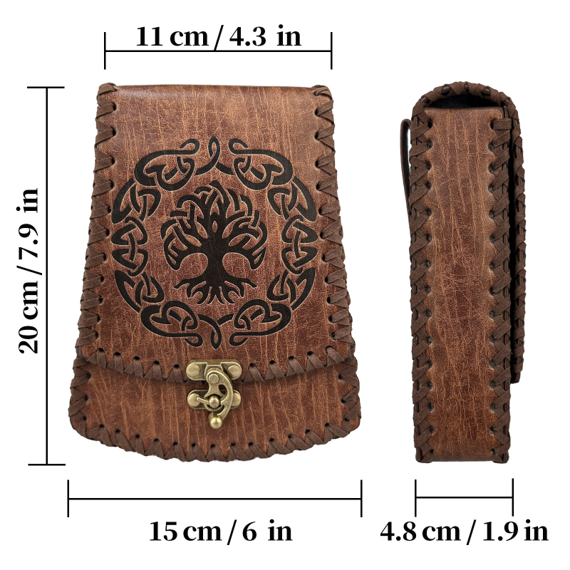 Srednjovjeko torbico sa zvonom za kravu – Sjeverni Viking stil, vintage cosplay rekvizit (Brand Hai fane; Odrasli; Proljeće 2025)