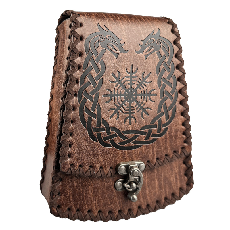 Srednjovjeko torbico sa zvonom za kravu – Sjeverni Viking stil, vintage cosplay rekvizit (Brand Hai fane; Odrasli; Proljeće 2025)