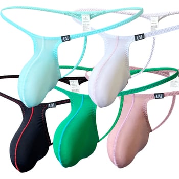 Tanga pentru bărbați Ice Silk, talie joasă, bretele subțiri, respirabil