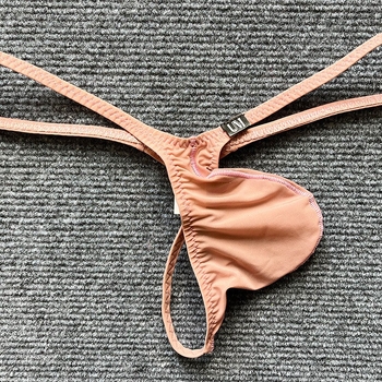 Tanga pentru bărbați Ice Silk, talie joasă, bretele subțiri, respirabil