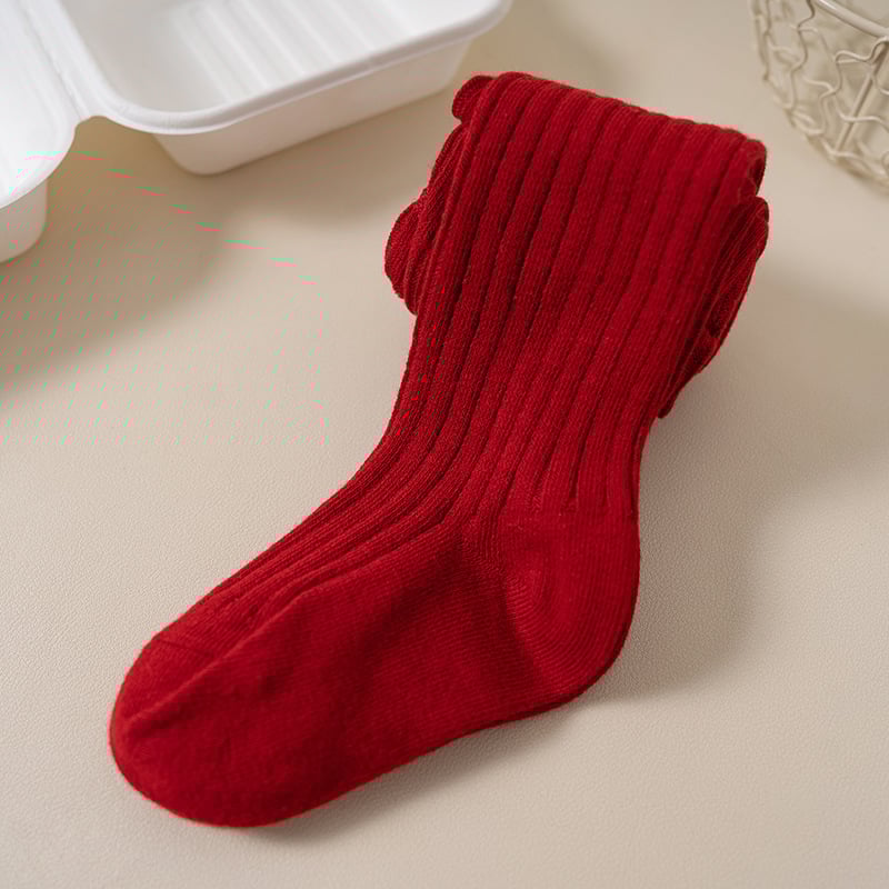 Детски чорапогащи с полиестер-памук, 79% памук, средна талия, пълна дължина, за деца 3–8 г., пролет и есен, корейски стил.