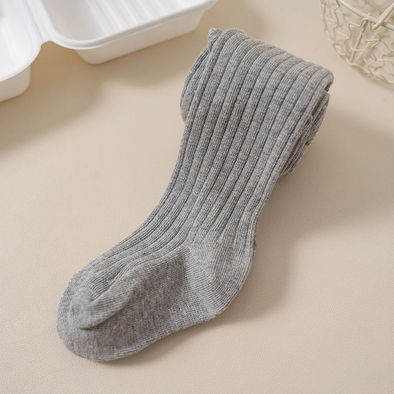 Детски чорапогащи с полиестер-памук, 79% памук, средна талия, пълна дължина, за деца 3–8 г., пролет и есен, корейски стил.