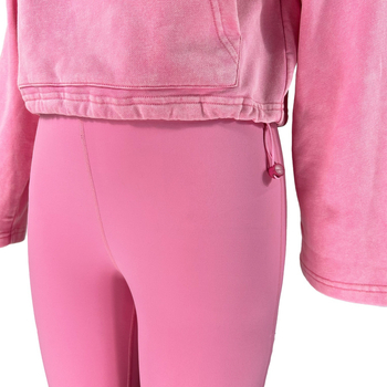 HR24069 Ženski dvodijelni set: isprani top i joga hlače, casual sportski komad