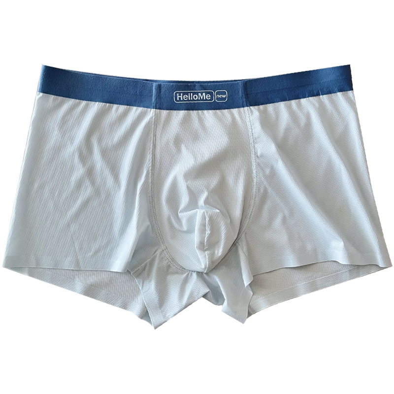 S156 Muške bokserice Ice Silk - waffle uzorak, brzo sušeće, prozračne, antibakterijske, najlonska tkanina s 100% pamukom u preponskom području