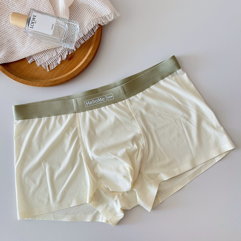 S156 Muške bokserice Ice Silk - waffle uzorak, brzo sušeće, prozračne, antibakterijske, najlonska tkanina s 100% pamukom u preponskom području
