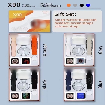 Pametni sat s Bluetooth slušalicom – 2-u-1 X90, za muškarce, otkucaji srca, krvni tlak, kisik u krvi, praćenje sna, broj koraka