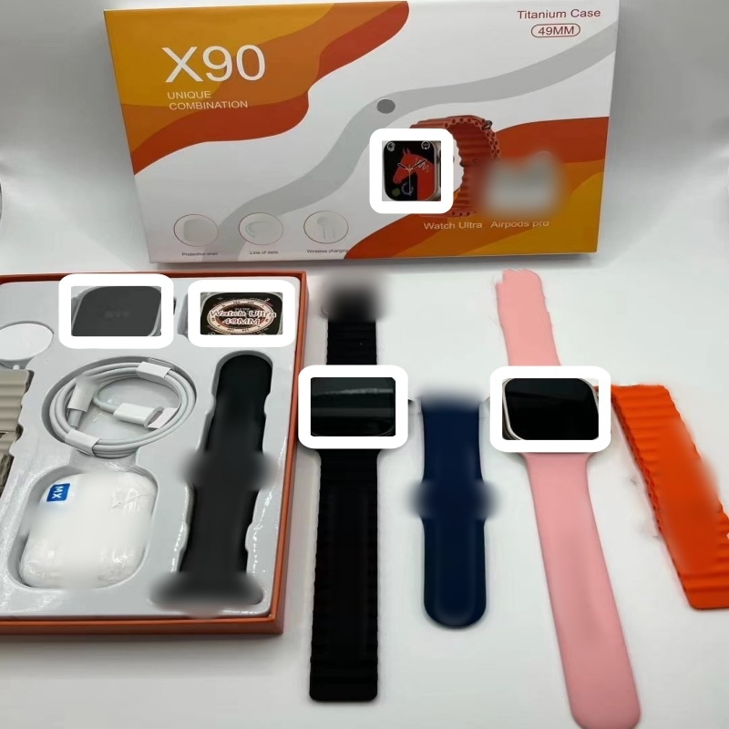 Pametni sat s Bluetooth slušalicom – 2-u-1 X90, za muškarce, otkucaji srca, krvni tlak, kisik u krvi, praćenje sna, broj koraka