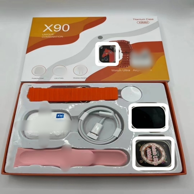 Pametni sat s Bluetooth slušalicom – 2-u-1 X90, za muškarce, otkucaji srca, krvni tlak, kisik u krvi, praćenje sna, broj koraka