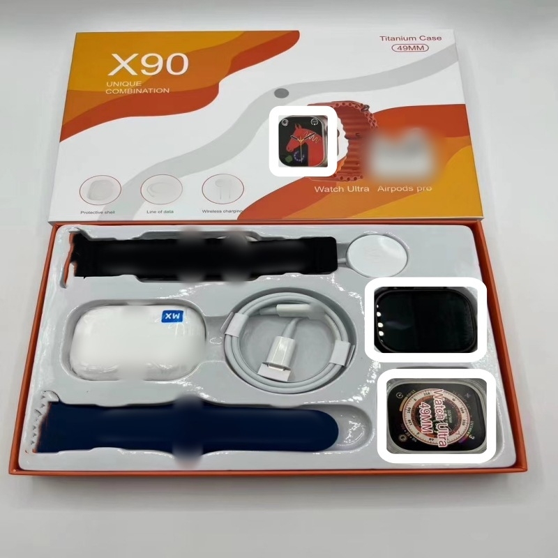 Pametni sat s Bluetooth slušalicom – 2-u-1 X90, za muškarce, otkucaji srca, krvni tlak, kisik u krvi, praćenje sna, broj koraka