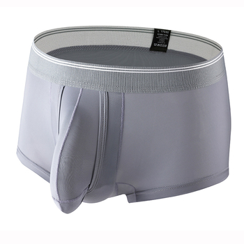 Muške bokserice Ice Silk, prozračne, srednje visine struka, pletene, Nylon