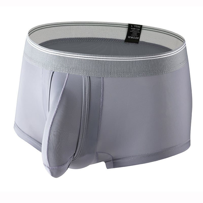 Muške bokserice Ice Silk, prozračne, srednje visine struka, pletene, Nylon