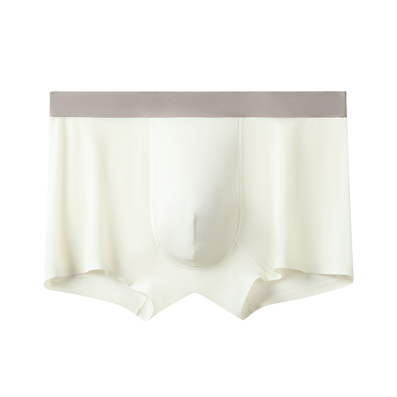 Muške bešavne boxerice od ice silk, srednji pojas, brzo sušeće, prozračne, oblikuju tijelo