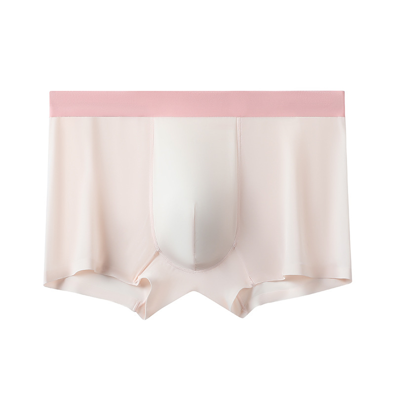 Muške bešavne boxerice od ice silk, srednji pojas, brzo sušeće, prozračne, oblikuju tijelo