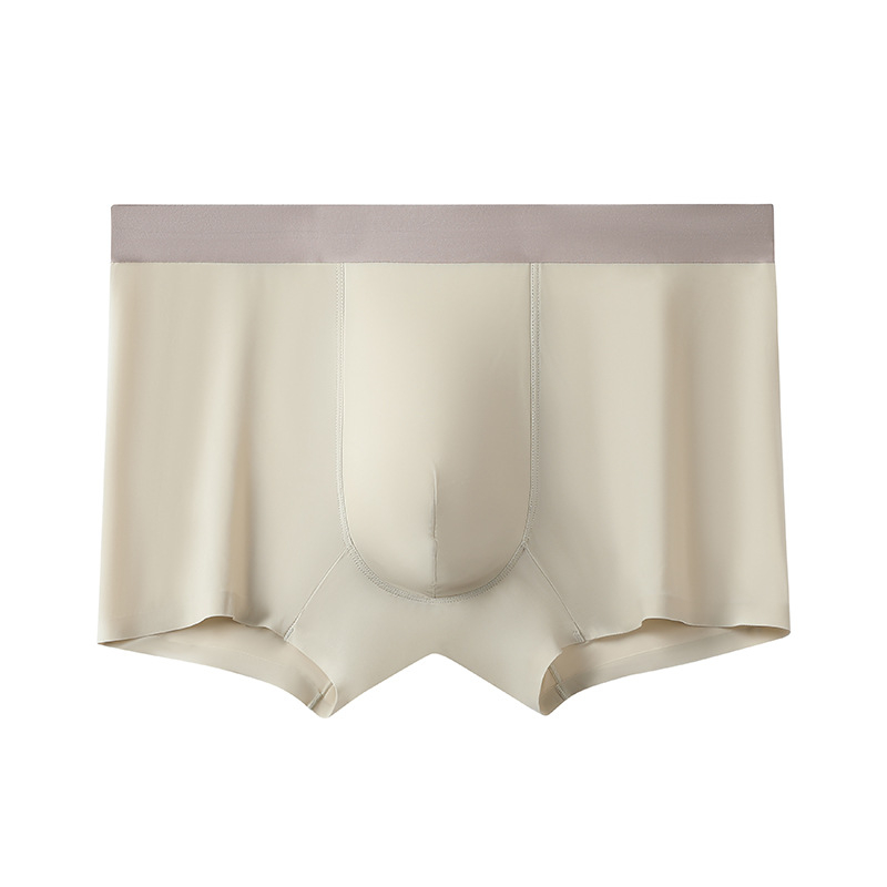 Muške bešavne boxerice od ice silk, srednji pojas, brzo sušeće, prozračne, oblikuju tijelo