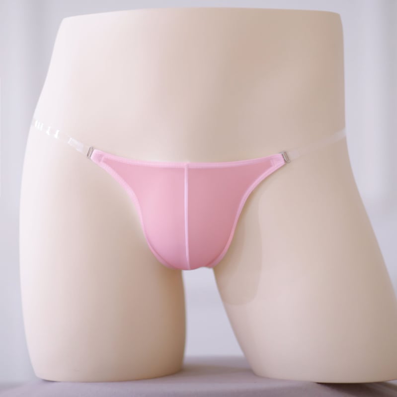 Мъжки прашки тип T-thong, ice silk нейлон 80–90%, ниска талия, едноцветни, невидими и оформящи тялото