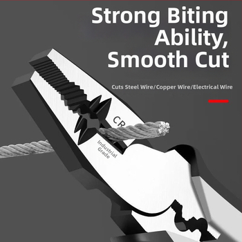 Германски стил мултифункционални клещи за тел с диагонален нос, индустриално качество, улесняващи работа на електротехник (4.6 мм)