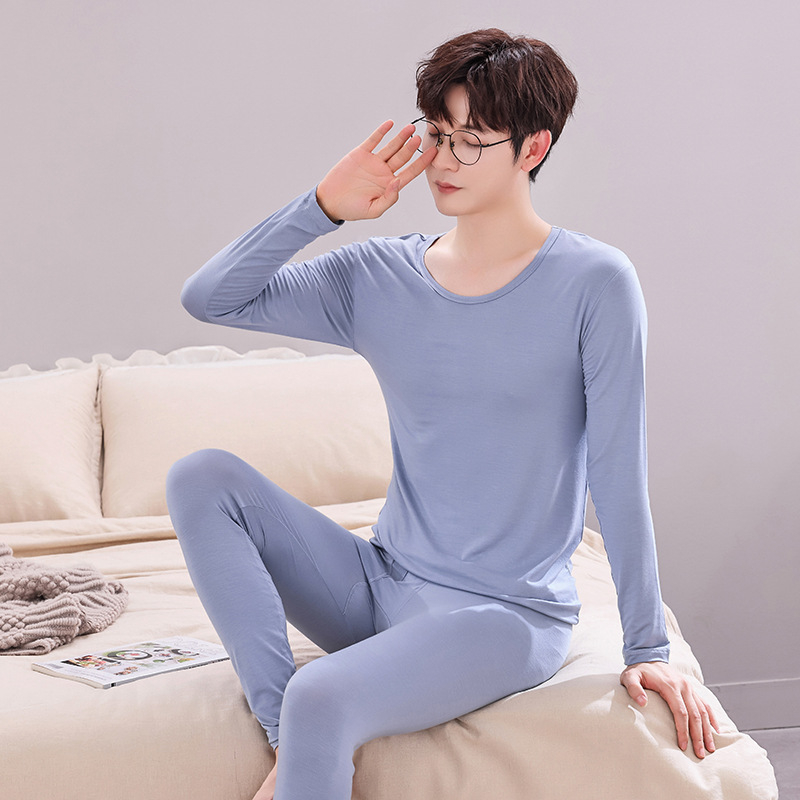 Vyrų modalinis termo komplektas - plonas, elastingas, minkštas, 180 g/m², vidutinė šiluma