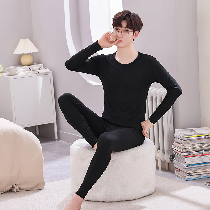 Vyrų modalinis termo komplektas - plonas, elastingas, minkštas, 180 g/m², vidutinė šiluma