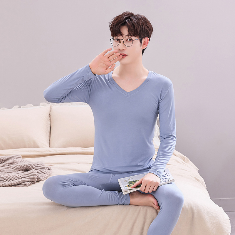 Vyrų modalinis termo komplektas - plonas, elastingas, minkštas, 180 g/m², vidutinė šiluma