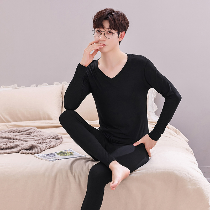 Vyrų modalinis termo komplektas - plonas, elastingas, minkštas, 180 g/m², vidutinė šiluma