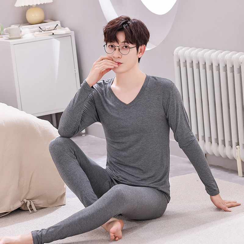 Vyrų modalinis termo komplektas - plonas, elastingas, minkštas, 180 g/m², vidutinė šiluma