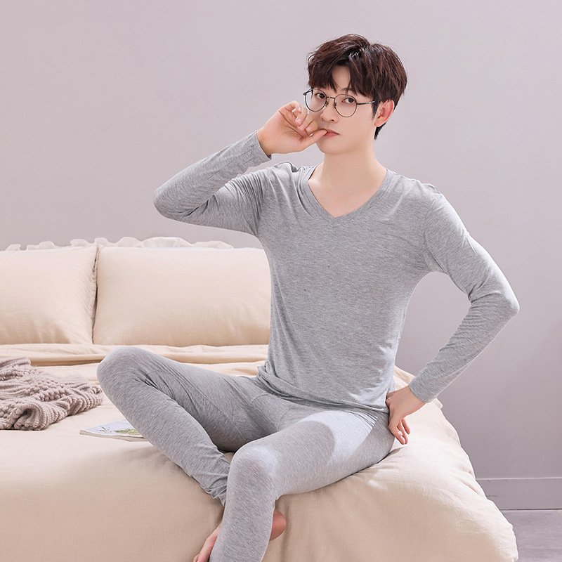 Vyrų modalinis termo komplektas - plonas, elastingas, minkštas, 180 g/m², vidutinė šiluma