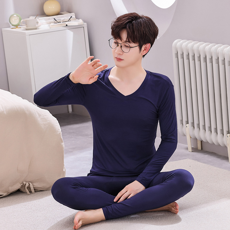 Vyrų modalinis termo komplektas - plonas, elastingas, minkštas, 180 g/m², vidutinė šiluma