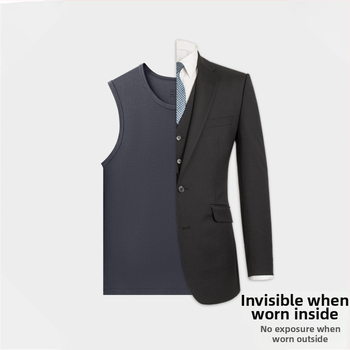 Modal vyriška be rankovių liemenė, laisvo kirpimo, be siuvimo, apvalus kaklo iškirptė, plonas audinys 101–120 g/m², 30–50% modal, visoms sezonoms