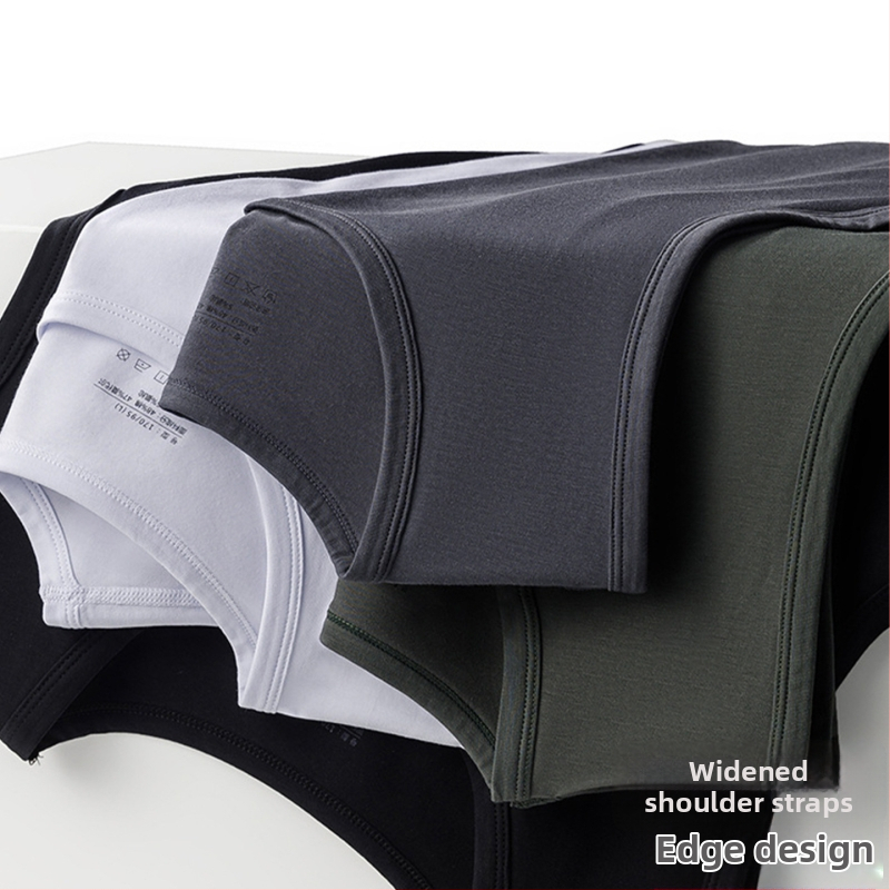 Modal vyriška be rankovių liemenė, laisvo kirpimo, be siuvimo, apvalus kaklo iškirptė, plonas audinys 101–120 g/m², 30–50% modal, visoms sezonoms