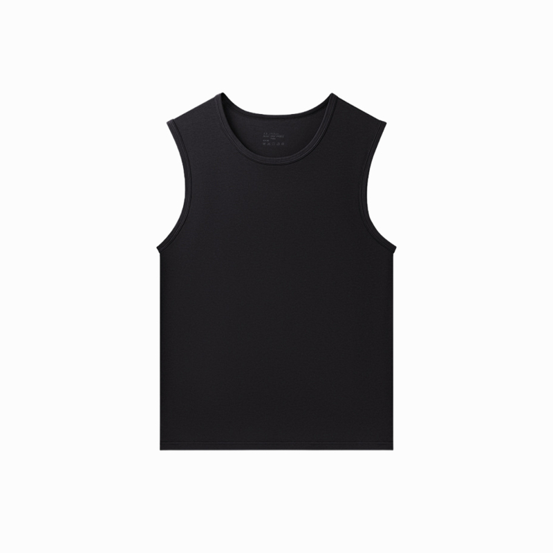 Modal vyriška be rankovių liemenė, laisvo kirpimo, be siuvimo, apvalus kaklo iškirptė, plonas audinys 101–120 g/m², 30–50% modal, visoms sezonoms