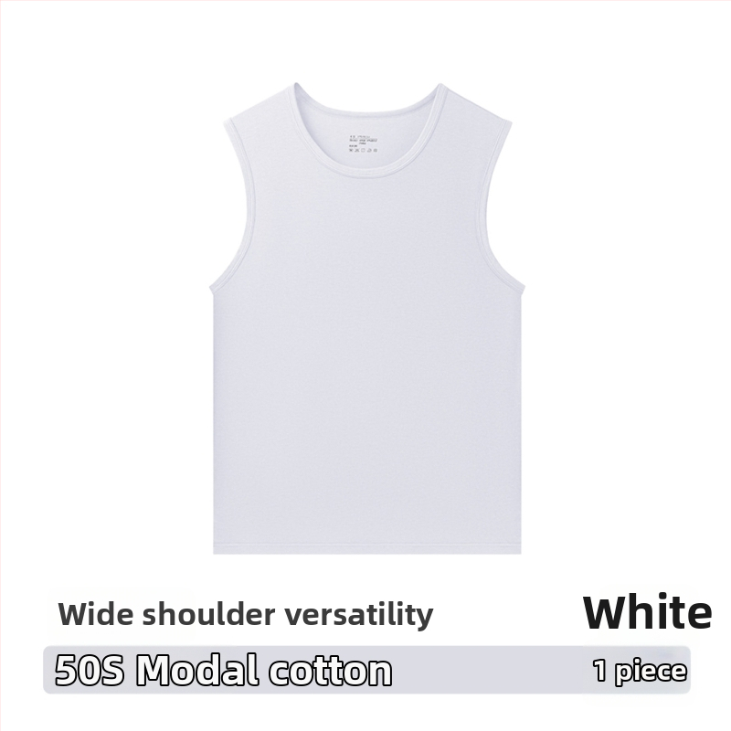 Modal vyriška be rankovių liemenė, laisvo kirpimo, be siuvimo, apvalus kaklo iškirptė, plonas audinys 101–120 g/m², 30–50% modal, visoms sezonoms