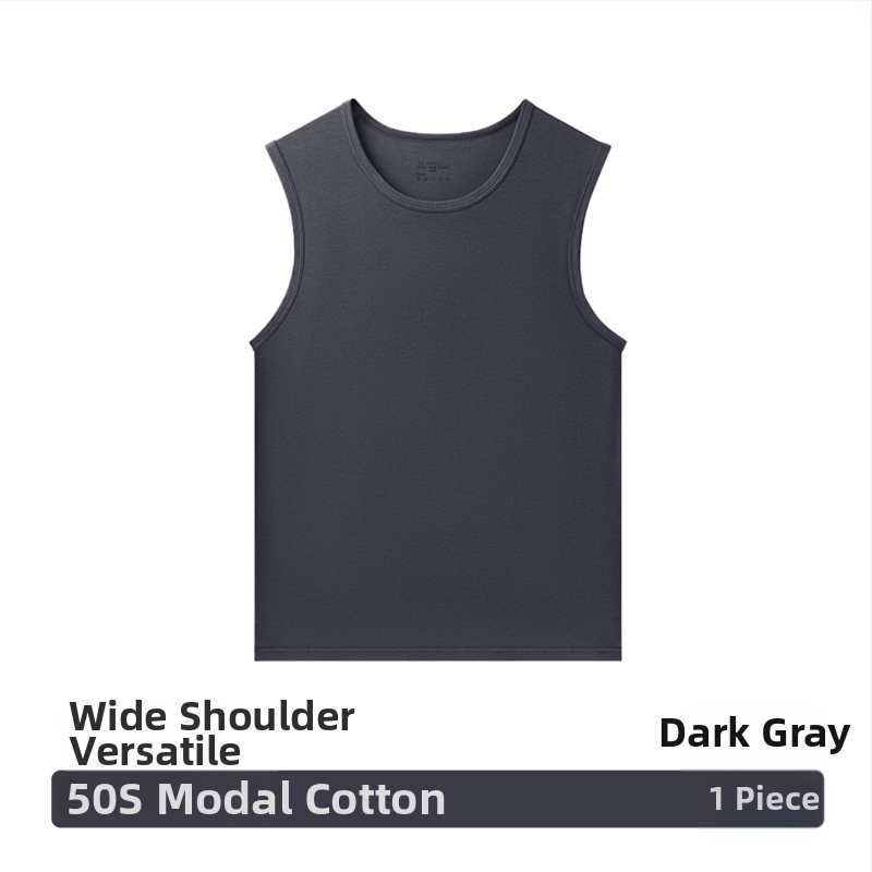 Modal vyriška be rankovių liemenė, laisvo kirpimo, be siuvimo, apvalus kaklo iškirptė, plonas audinys 101–120 g/m², 30–50% modal, visoms sezonoms