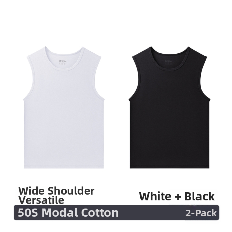 Modal vyriška be rankovių liemenė, laisvo kirpimo, be siuvimo, apvalus kaklo iškirptė, plonas audinys 101–120 g/m², 30–50% modal, visoms sezonoms