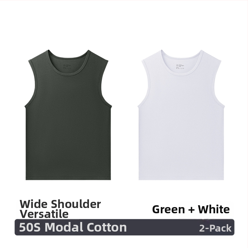 Modal vyriška be rankovių liemenė, laisvo kirpimo, be siuvimo, apvalus kaklo iškirptė, plonas audinys 101–120 g/m², 30–50% modal, visoms sezonoms