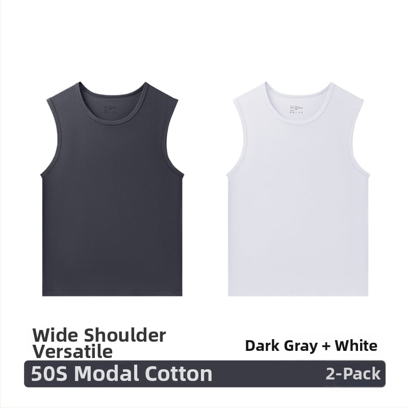 Modal vyriška be rankovių liemenė, laisvo kirpimo, be siuvimo, apvalus kaklo iškirptė, plonas audinys 101–120 g/m², 30–50% modal, visoms sezonoms