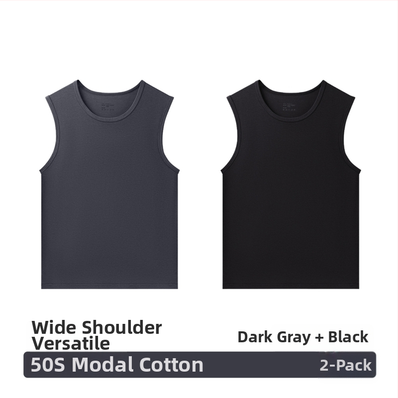 Modal vyriška be rankovių liemenė, laisvo kirpimo, be siuvimo, apvalus kaklo iškirptė, plonas audinys 101–120 g/m², 30–50% modal, visoms sezonoms