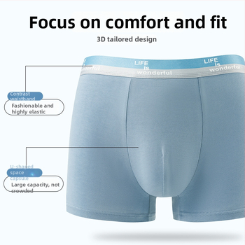 Meeste bokserid, 95–100% puuvillast kudum, keskmise taljejojojoonega, hingavad ja elastsed, kirkšnies vooder viskoos 80–90%.