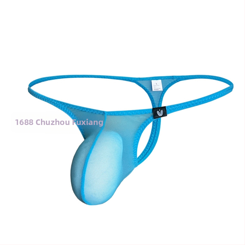 Muži thong z priedušnej sieťoviny, 50–70% Spandex, nízky pás, dýchajúci materiál