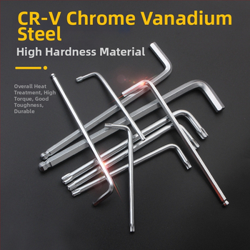 Tianhu 9-dielny set imbusových kľúčov s guľatým koncom, hex otvor, 45# oceľ