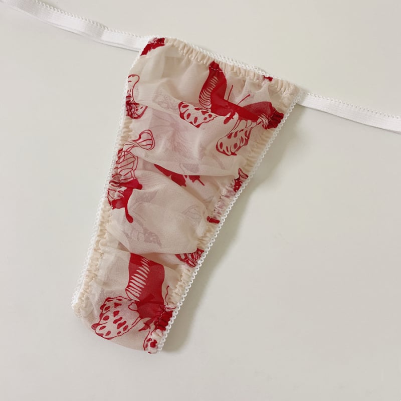 Férfi tangabugyi elülső zsebbel, antik stílusú romantikus dizájn, légáteresztő és testformáló anyag, alacsony derekú, virágos és állatos mintás, minden évszakban viselhető