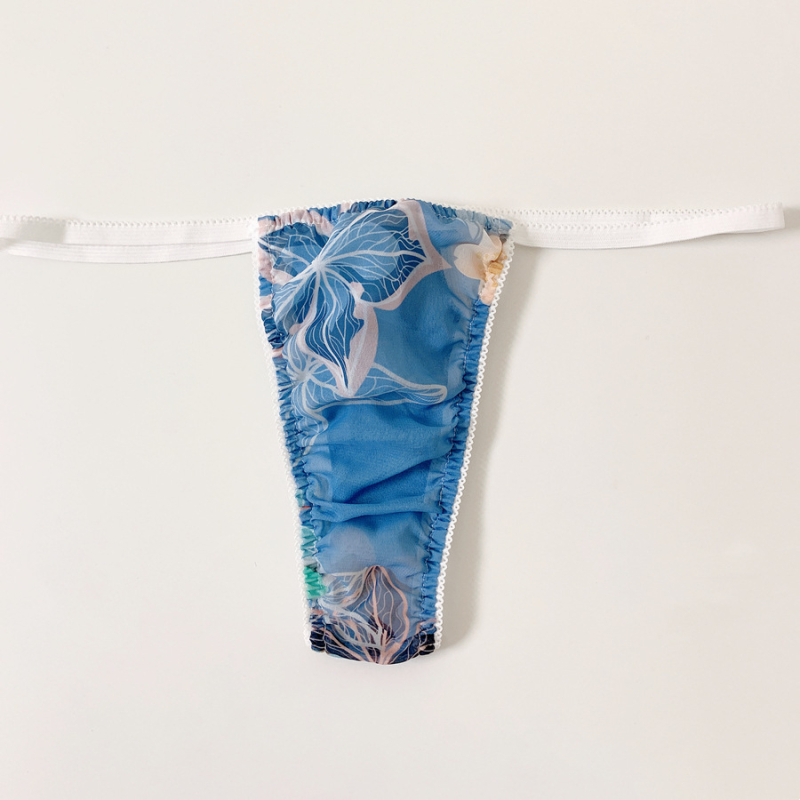 Férfi tangabugyi elülső zsebbel, antik stílusú romantikus dizájn, légáteresztő és testformáló anyag, alacsony derekú, virágos és állatos mintás, minden évszakban viselhető