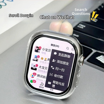 Έξυπνο ρολόι για ενήλικες και μαθητές με εφαρμογές προς λήψη, αναζήτηση ερωτήσεων, παιχνίδια με κάρτες και διπλό σύστημα Morse κώδικα (λουρί σιλικόνης, καντράν σε μορφή βαρελιού, Bluetooth)