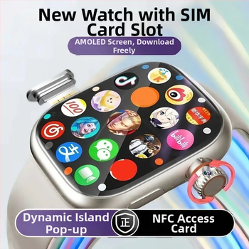 Έξυπνο ρολόι για ενήλικες και μαθητές με εφαρμογές προς λήψη, αναζήτηση ερωτήσεων, παιχνίδια με κάρτες και διπλό σύστημα Morse κώδικα (λουρί σιλικόνης, καντράν σε μορφή βαρελιού, Bluetooth)